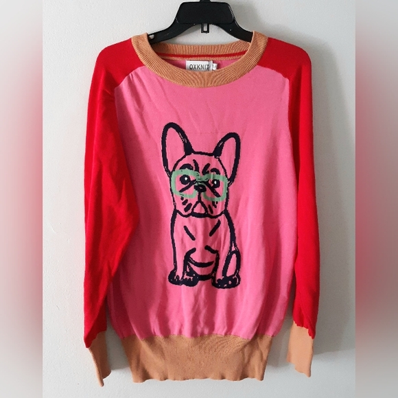 Oxknit Graphic Lightweight Sweater NWT - Picture 1 of 5